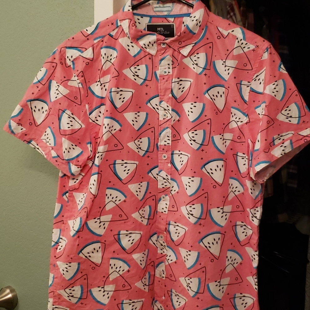 Mid Century Style Watermelon Print Shirt